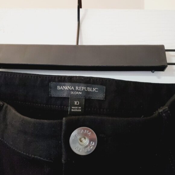 Banana Republic Sloan Black Slim Stretch Ankle Jeans 10 - Picture 4 of 8